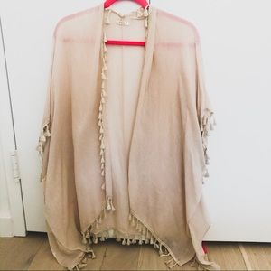 Evelyn K Kimono Tasseled Wrap Cover up